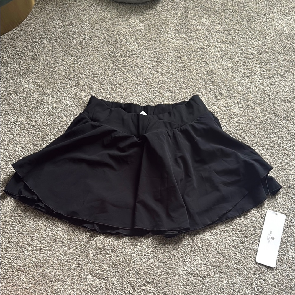 CRZ YOGA Black Tennis Skirt
